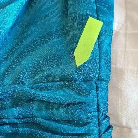 Theia 100% Silk Off Shoulder Green Prom Cocktail Formal Resort Dress, Size 4. - Picture 15 of 15